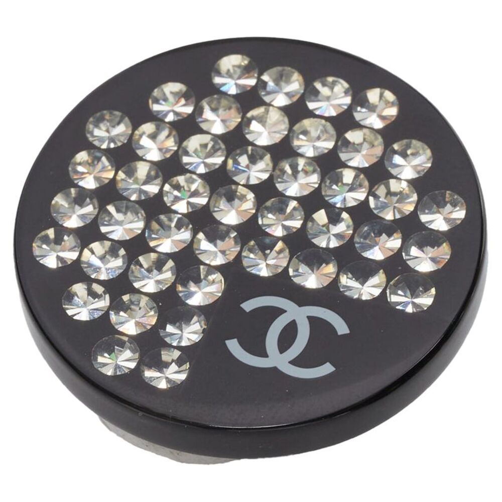 Chanel Rhinestone Logo Pin Brooch